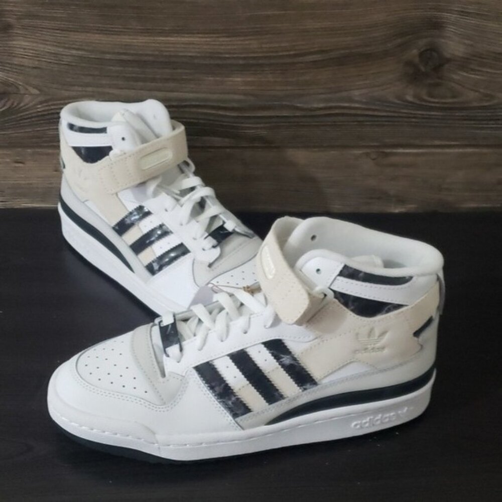 New‎ Adidas Originals Forum Mid White Marble Womens Sneakers Size 8 Athletic